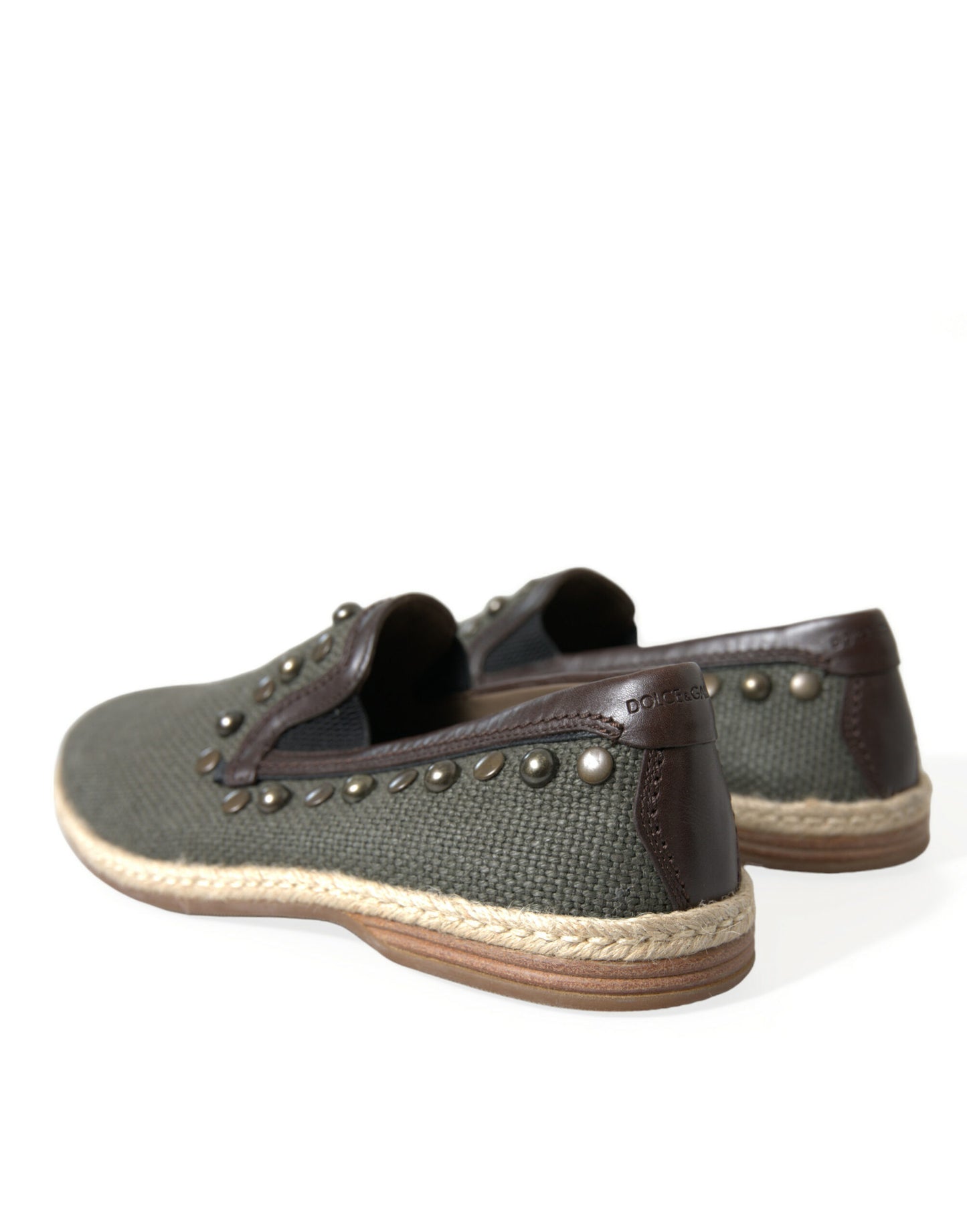- Studded Canvas Loafer Slipper Shoes