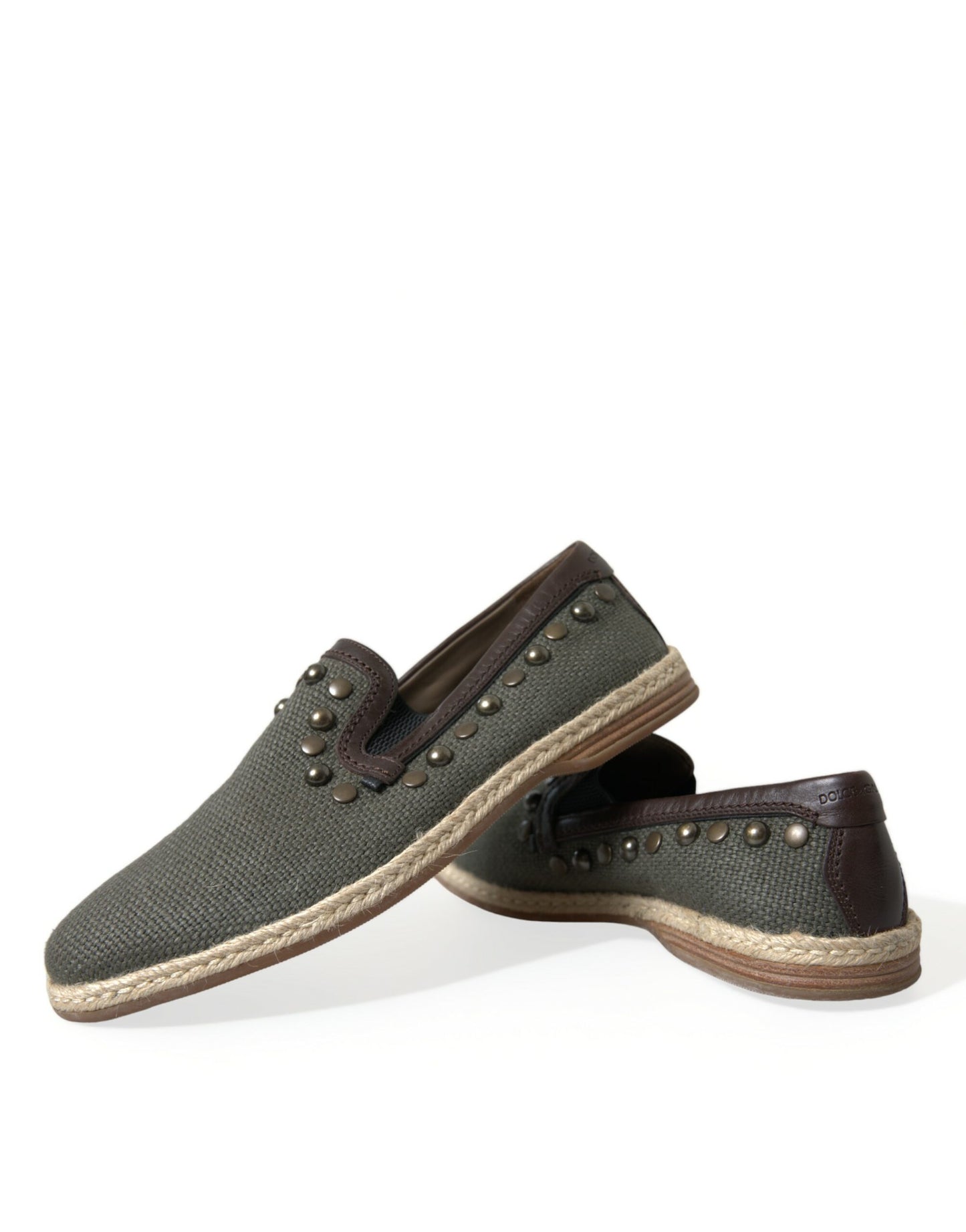 - Studded Canvas Loafer Slipper Shoes