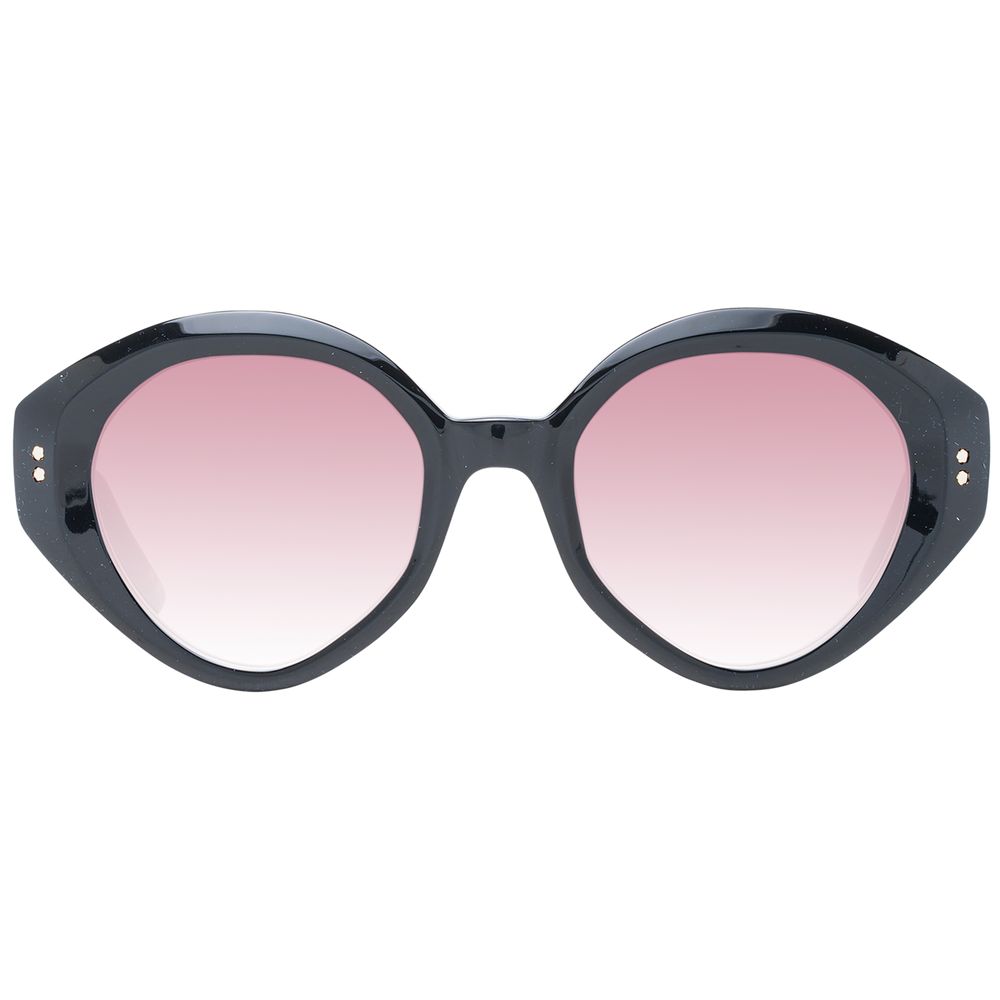 Ted Baker Women’s Sunglasses – Black Cat Eye Frame with Rose Gradient Lenses, 51mm