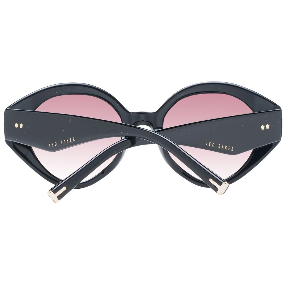 Ted Baker Women’s Sunglasses – Black Cat Eye Frame with Rose Gradient Lenses, 51mm