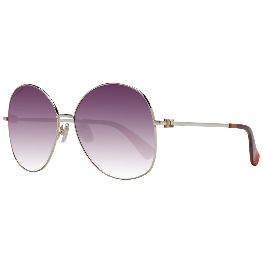 Max Mara Women’s Sunglasses – Gold Full-Rim Frame with Brown Gradient Lenses, 60mm