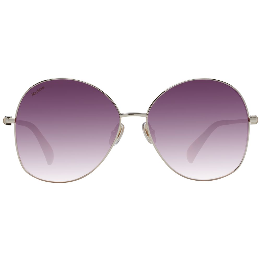 Max Mara Women’s Sunglasses – Gold Full-Rim Frame with Brown Gradient Lenses, 60mm
