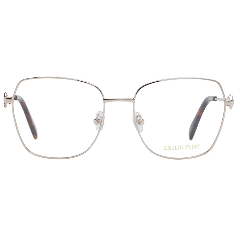 Emilio Pucci Women’s Optical Glasses – Rose Gold Square Frame, 54mm