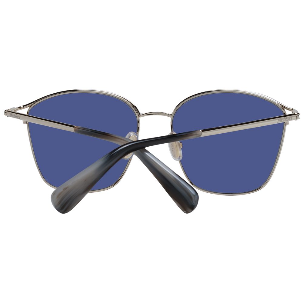 Max Mara Women’s Sunglasses – Silver Frame with Blue Lenses, 55mm