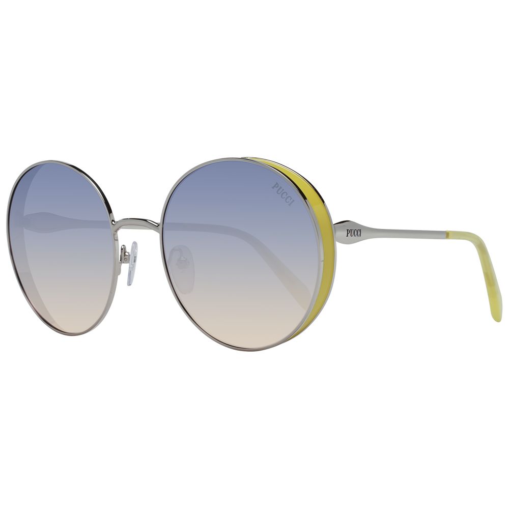 Emilio Pucci Women's Sunglasses – Silver Frame with Grey Gradient Lenses, 56mm