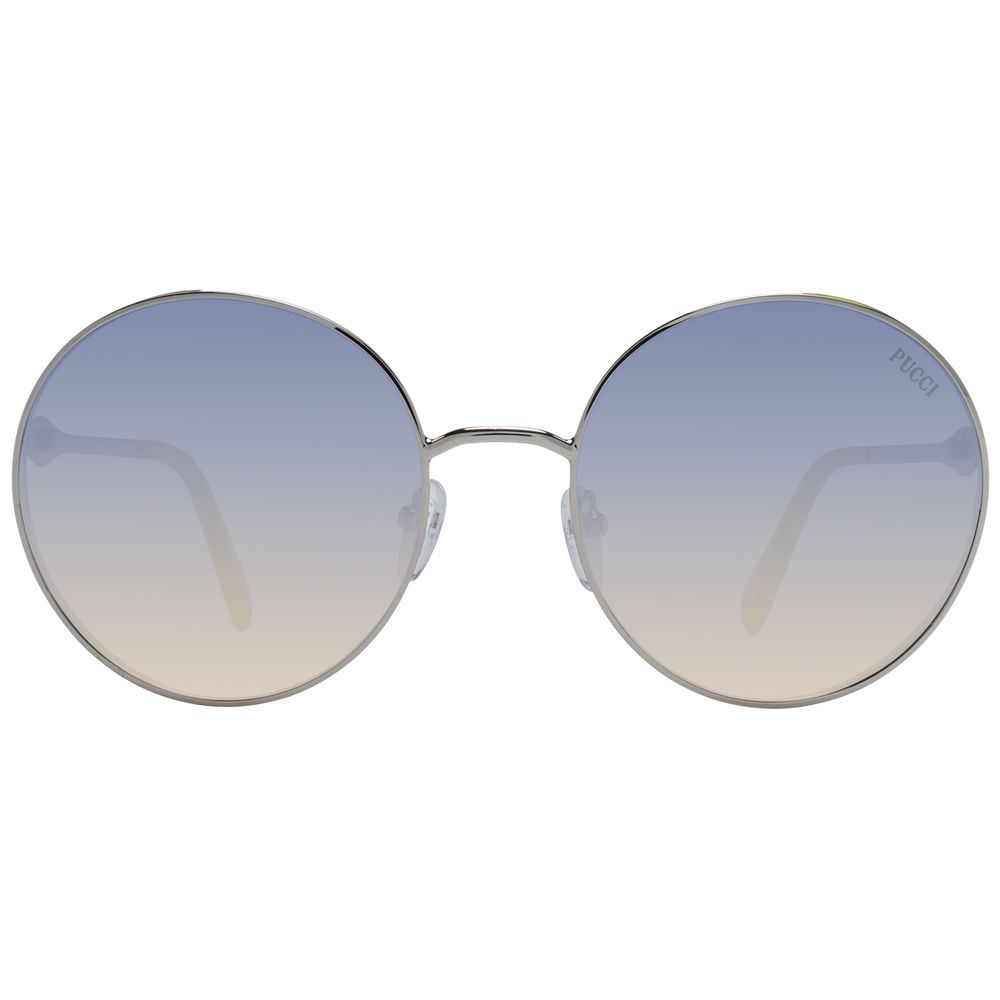 Emilio Pucci Women's Sunglasses – Silver Frame with Grey Gradient Lenses, 56mm