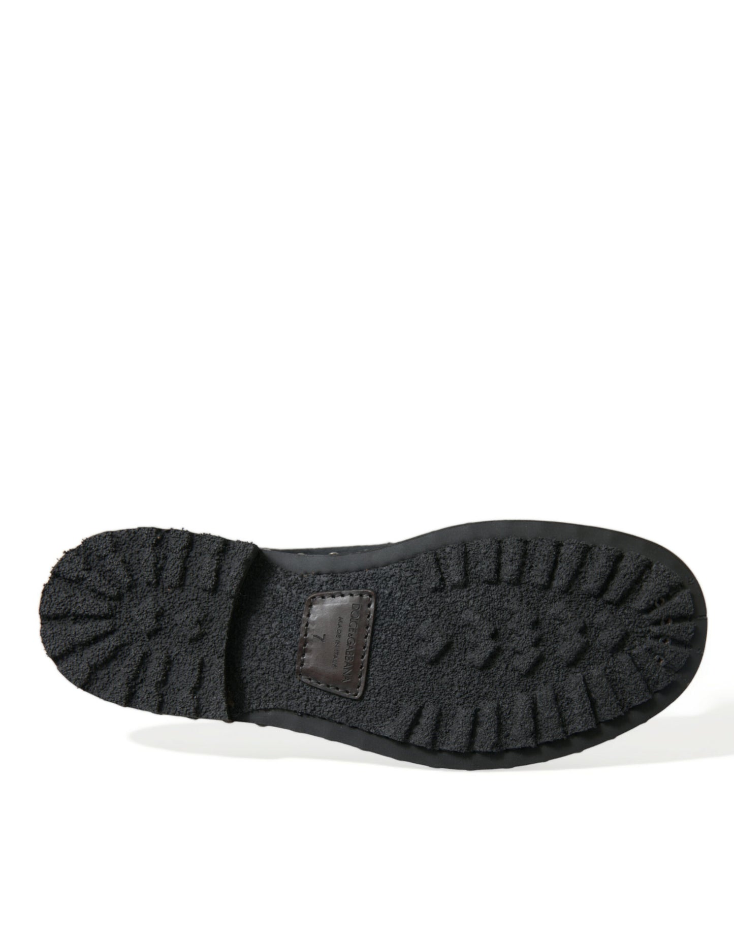 - Elegant Black Calf Fur Derby Shoes
