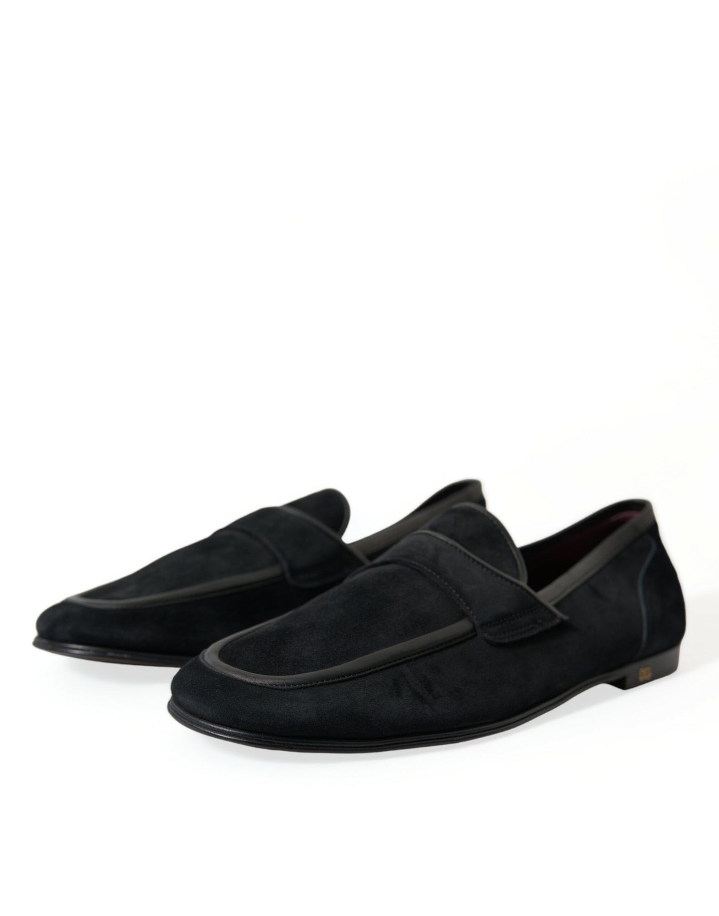 - Elegant Velvet Black Loafers for Men