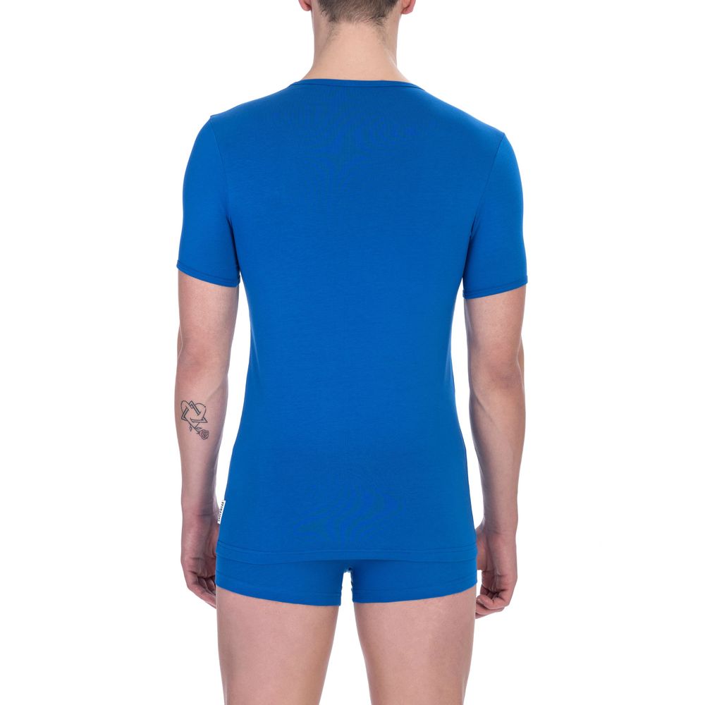 - Blue Cotton Men T-Shirt
