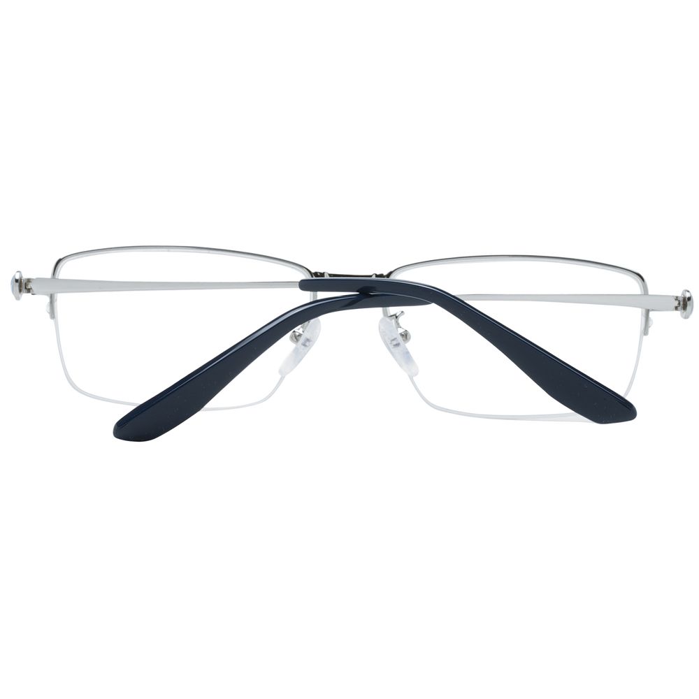 BMW Silver Men's Optical Frames – Stylish Half-Rim Design, 56mm