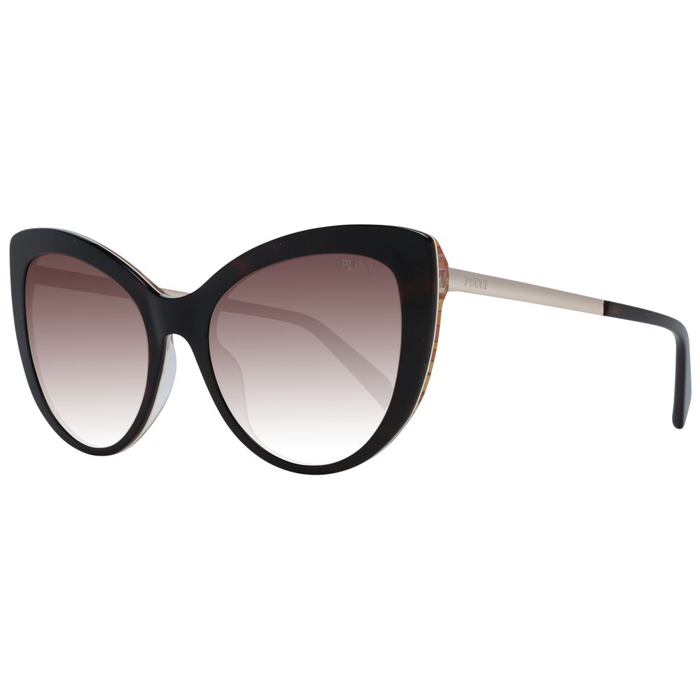 Emilio Pucci Women’s Sunglasses – Brown Full-Rim Frame with Gradient Lenses, 56mm