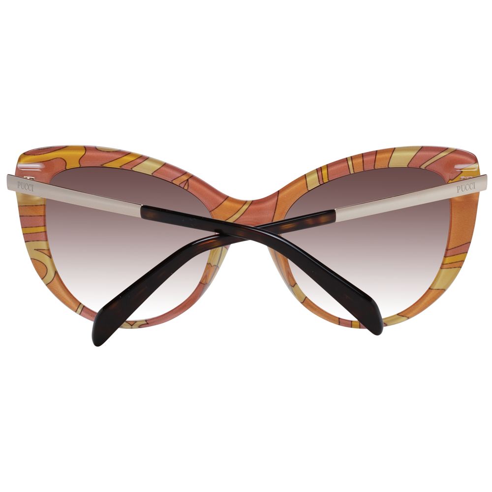 Emilio Pucci Women’s Sunglasses – Brown Full-Rim Frame with Gradient Lenses, 56mm