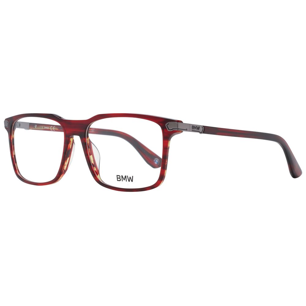 BMW Men's Optical Frames – Red Rectangle Frame, 55mm