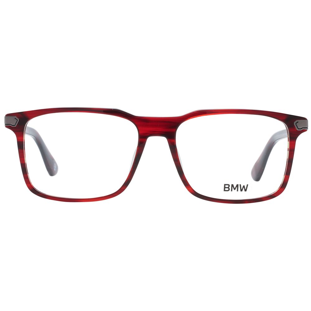 BMW Men's Optical Frames – Red Rectangle Frame, 55mm