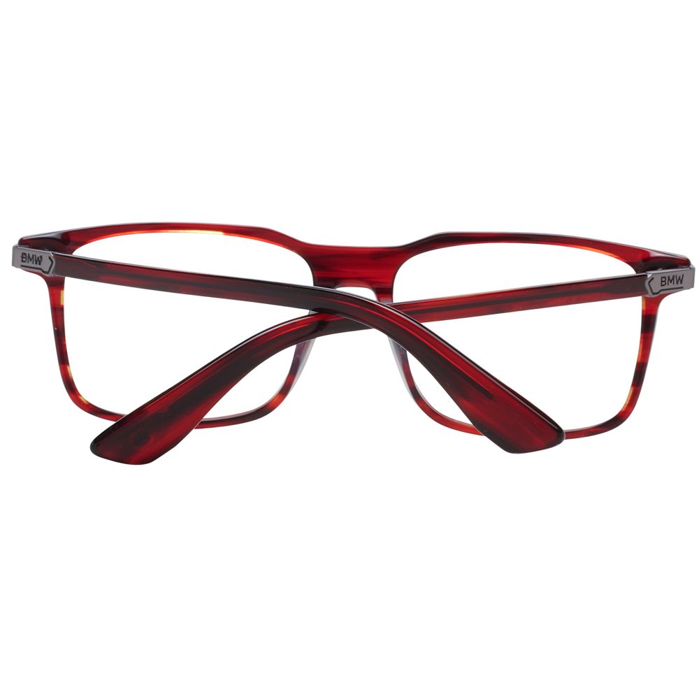 BMW Men's Optical Frames – Red Rectangle Frame, 55mm
