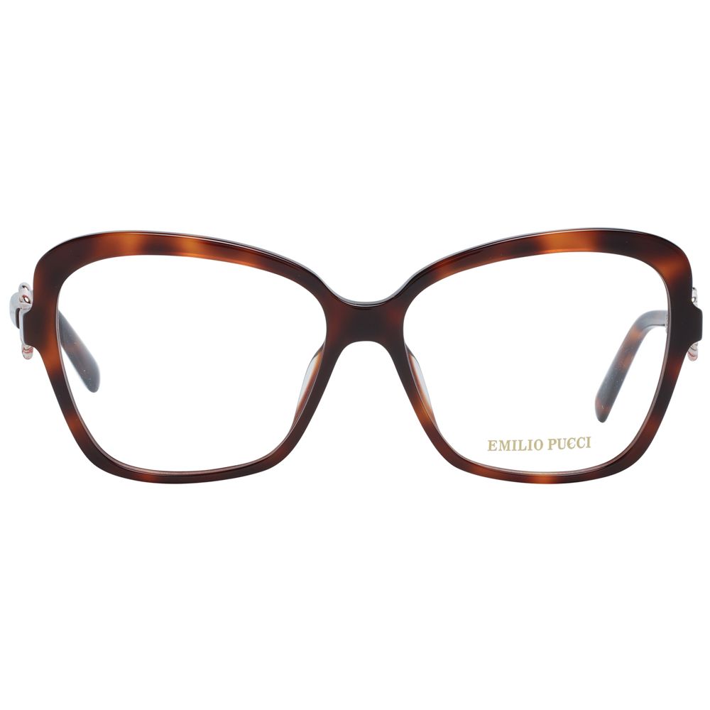 Emilio Pucci Women’s Optical Frames – Brown Butterfly Design, 55mm