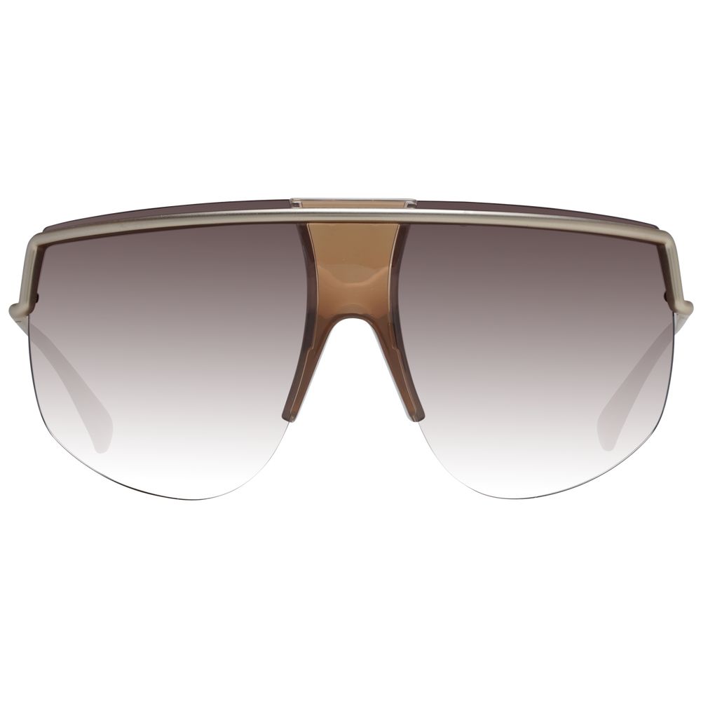 Max Mara Women’s Sunglasses – Gold Half-Rim Frame with Brown Gradient Lenses, 70mm