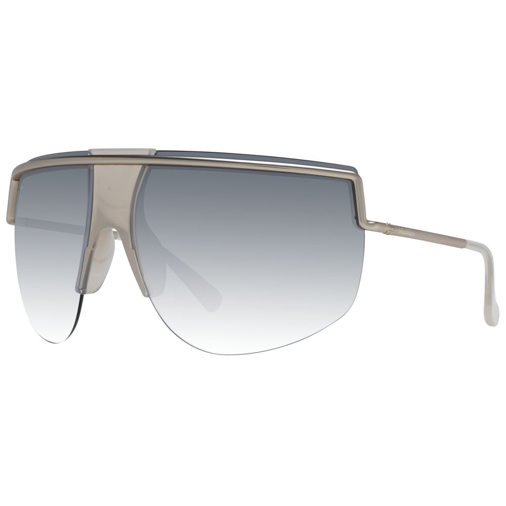 Max Mara Women’s Sunglasses – Silver Aviator Frame with Grey Mirrored Lenses, 70mm