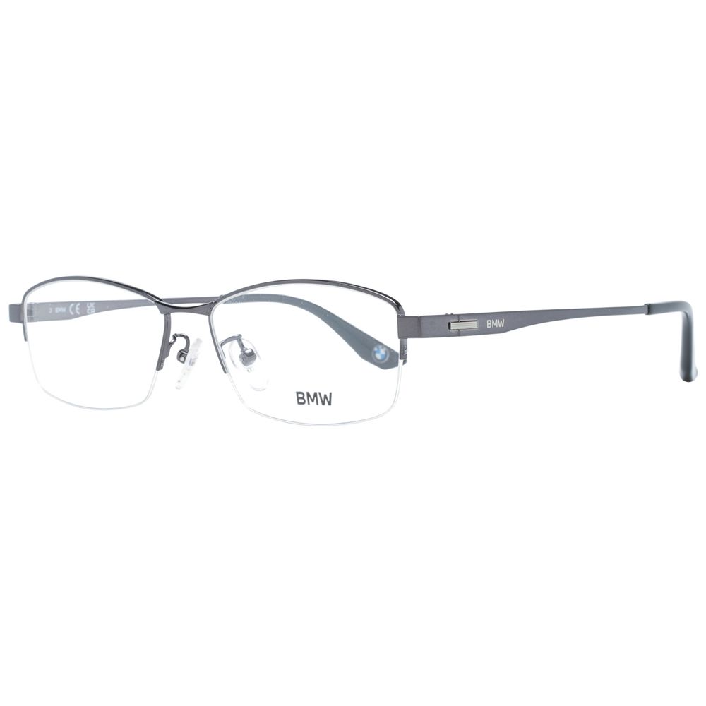 BMW Black Men’s Optical Frames – Rectangle Half-Rim, 55mm