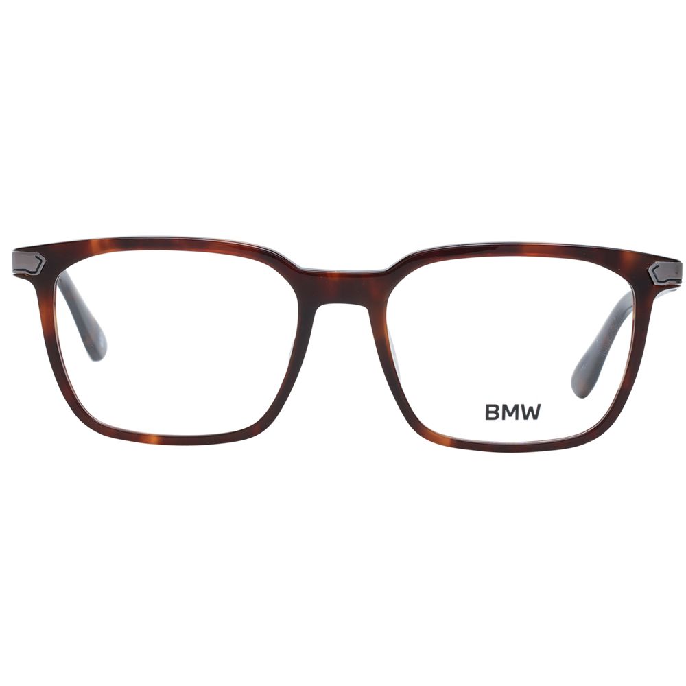 BMW Men's Optical Frames – Brown Full-Rim Square, 53mm