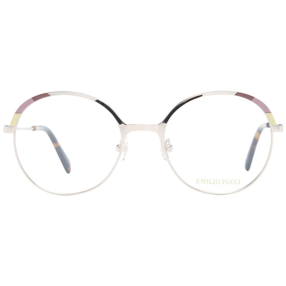 Emilio Pucci Women’s Optical Frames – Gold Round, 51mm