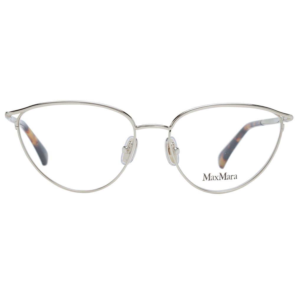 Max Mara Women’s Optical Frames – Gold Cat Eye Design, 54mm