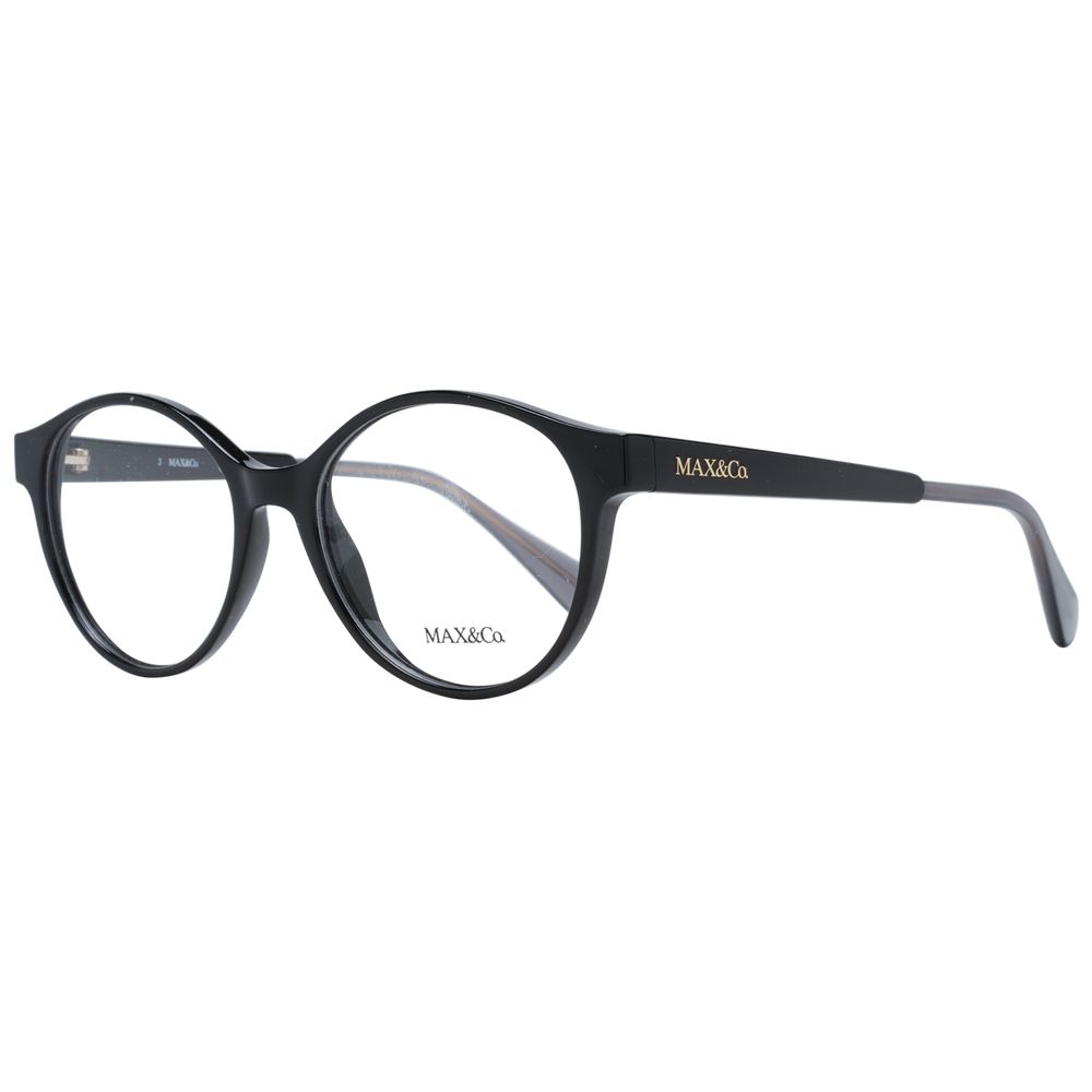 Max & Co Women’s Optical Frames – Black Round Full-Rim, 50mm