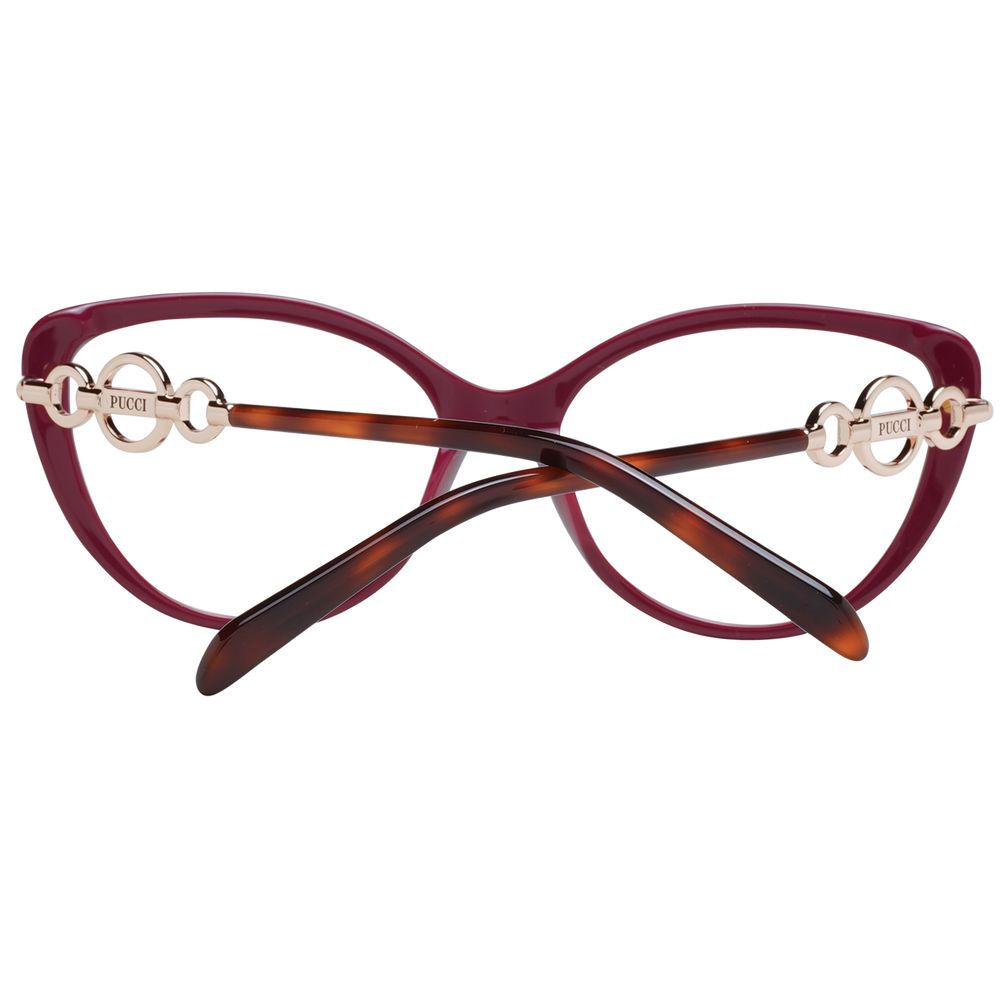 Emilio Pucci Women's Optical Frames – Red Cat Eye Style, 56mm