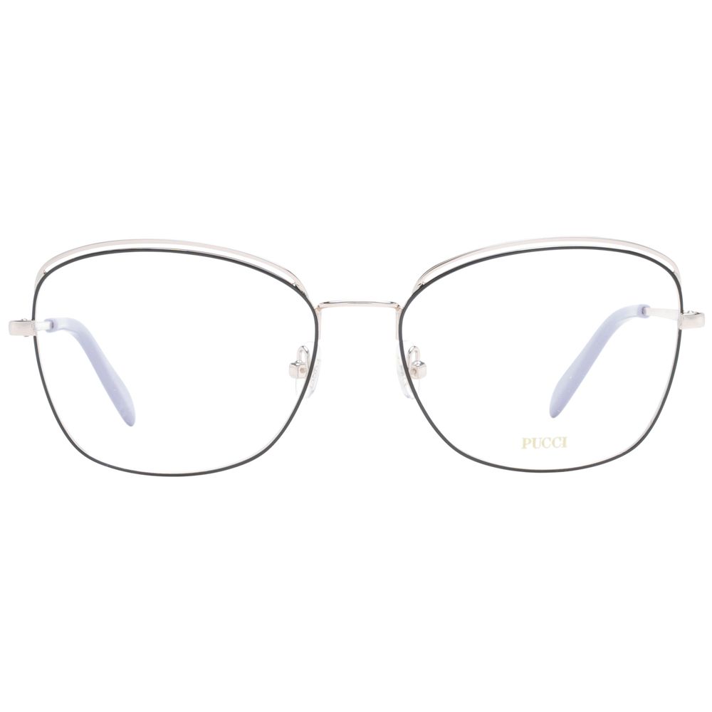 Emilio Pucci Black Women's Optical Frames – Square Full-Rim