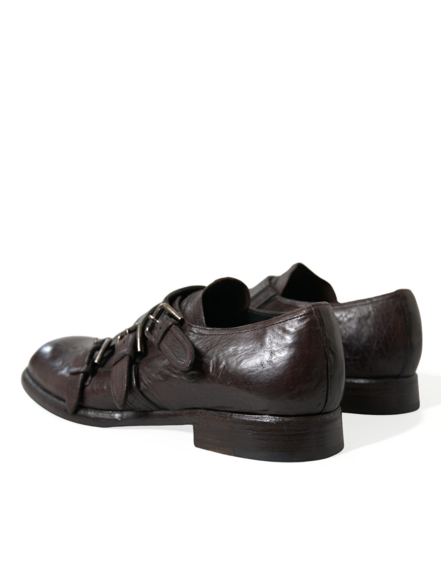 - Elegant Triple Buckle Leather Dress Shoes