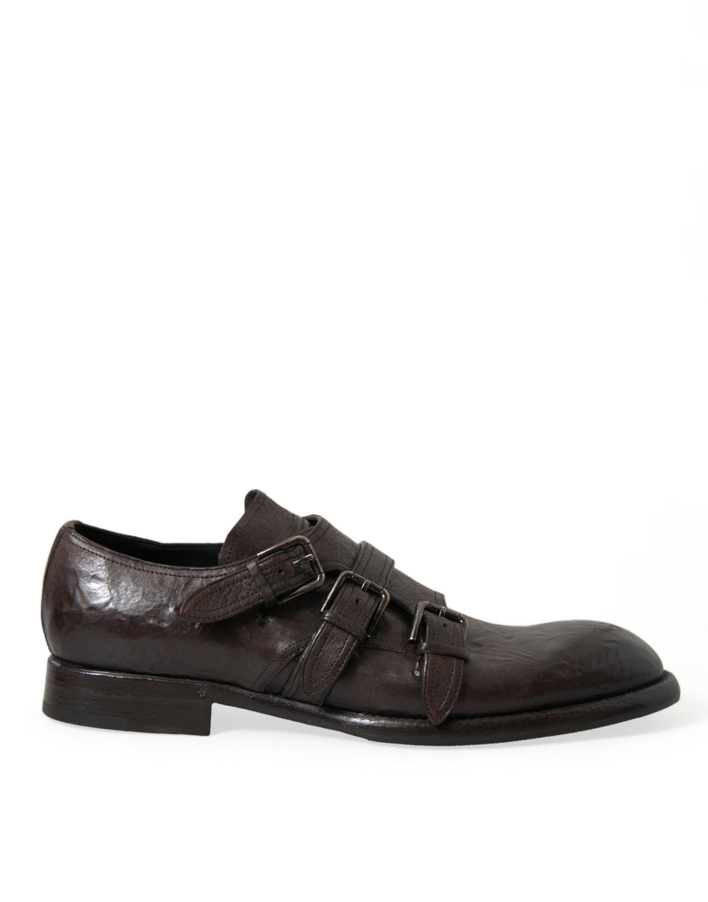 - Elegant Triple Buckle Leather Dress Shoes