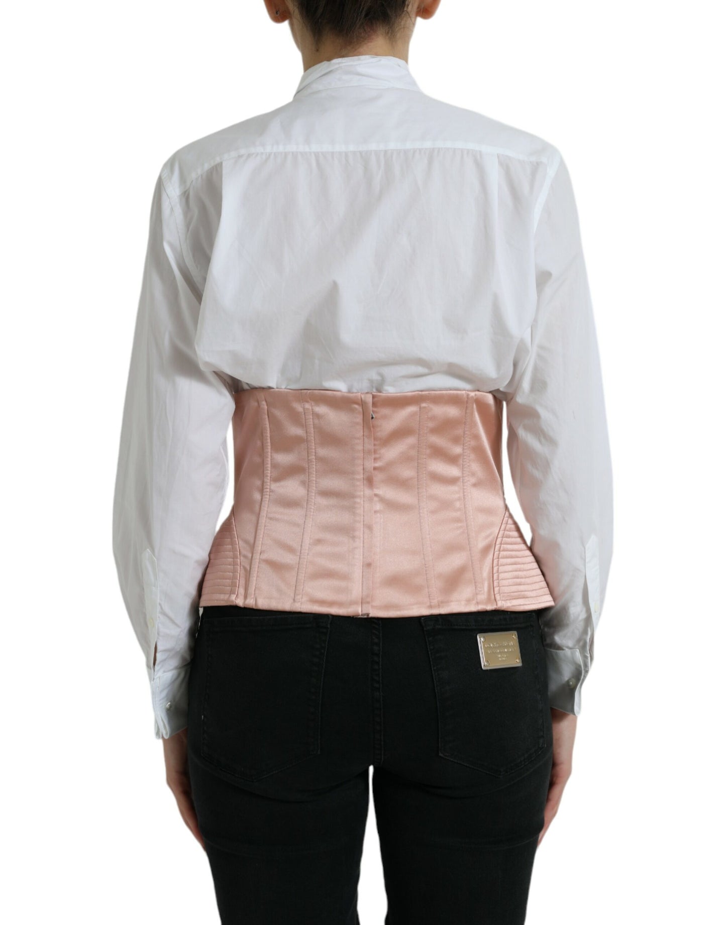 - Elegant Pink Lace-Up Corset Belt