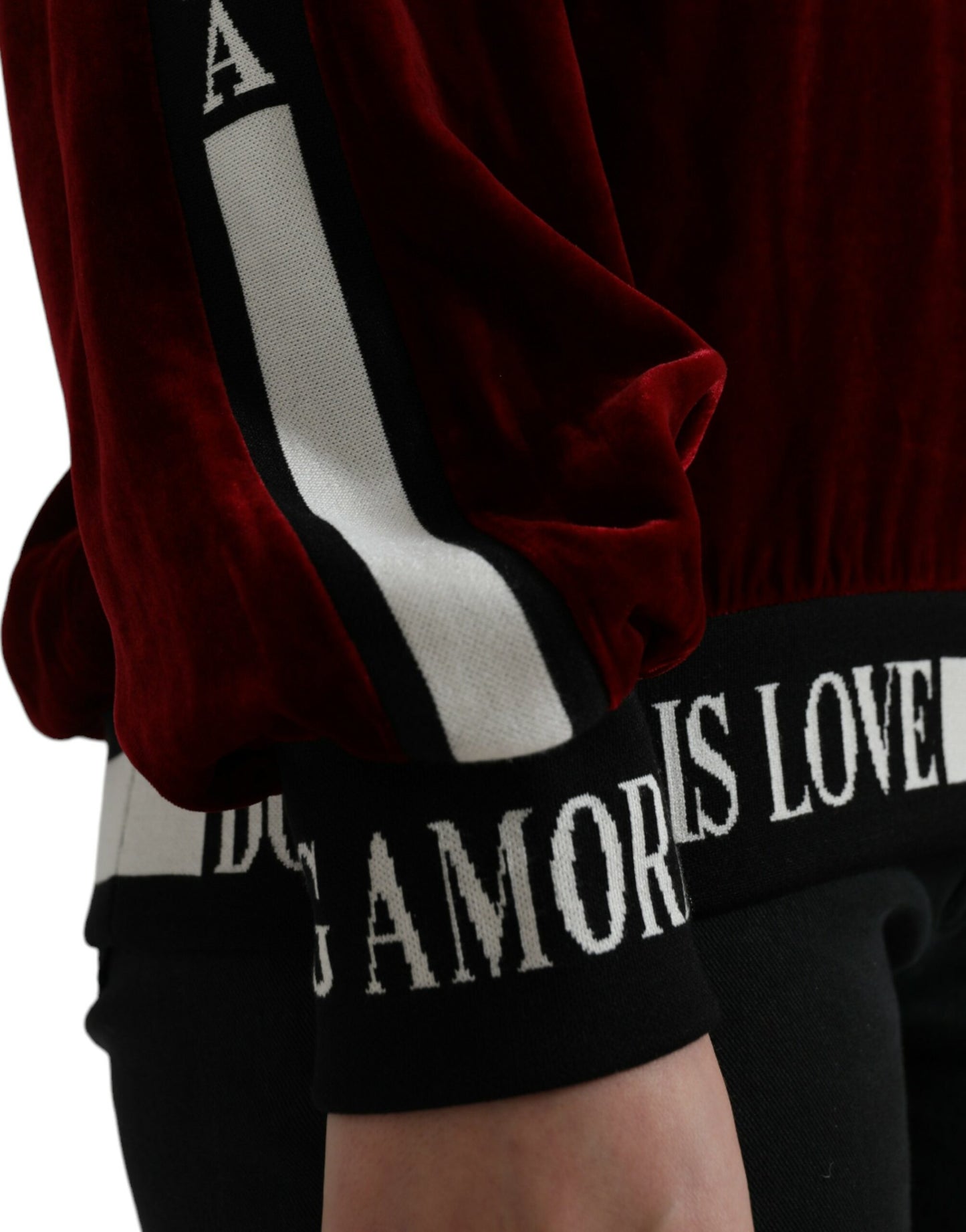 - Elegant Burgundy Silk-Blend Sweater