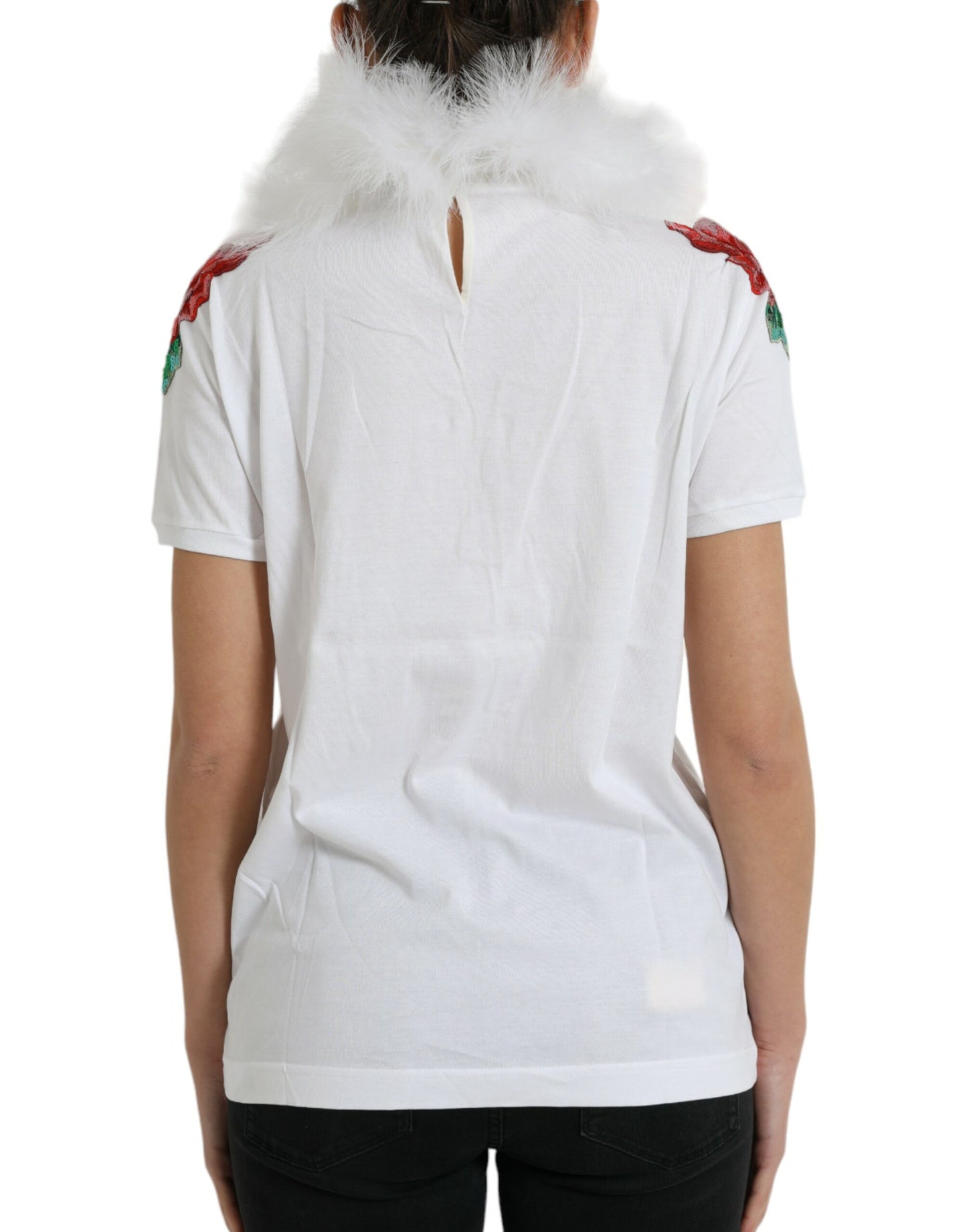 - Elegant Sequined Cotton Tee