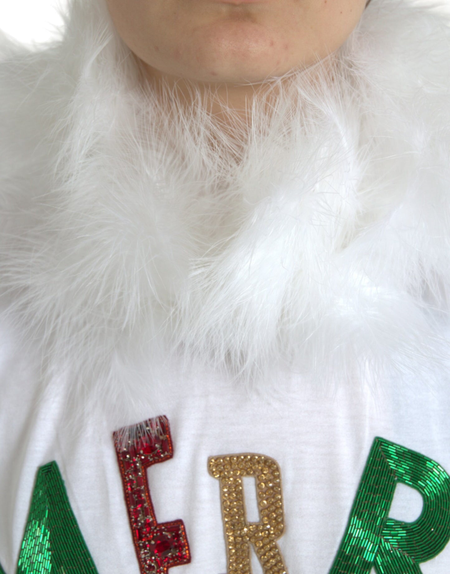 - Elegant Sequined Cotton Tee