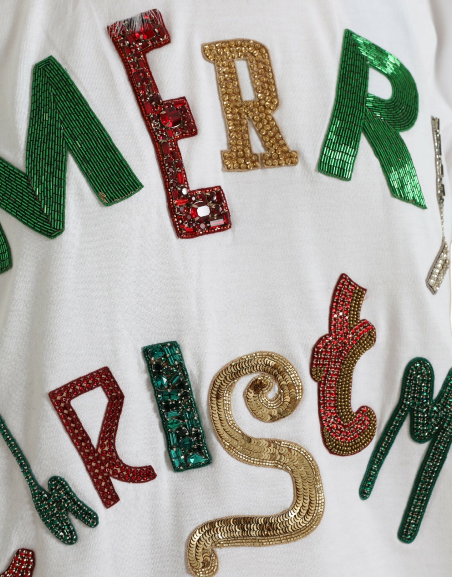 - Elegant Sequined Cotton Tee