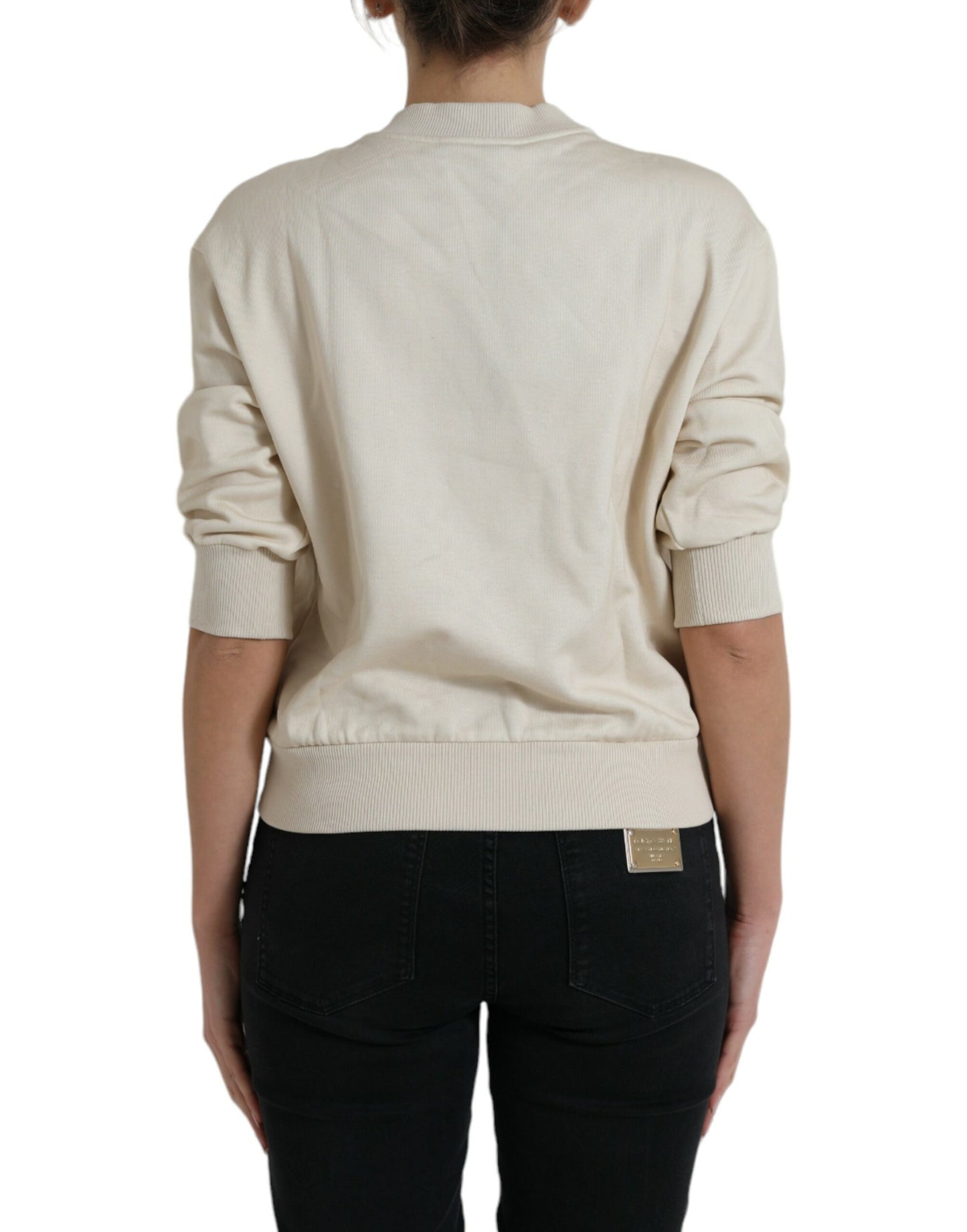 - Elegant Jungle Print Crewneck Sweater