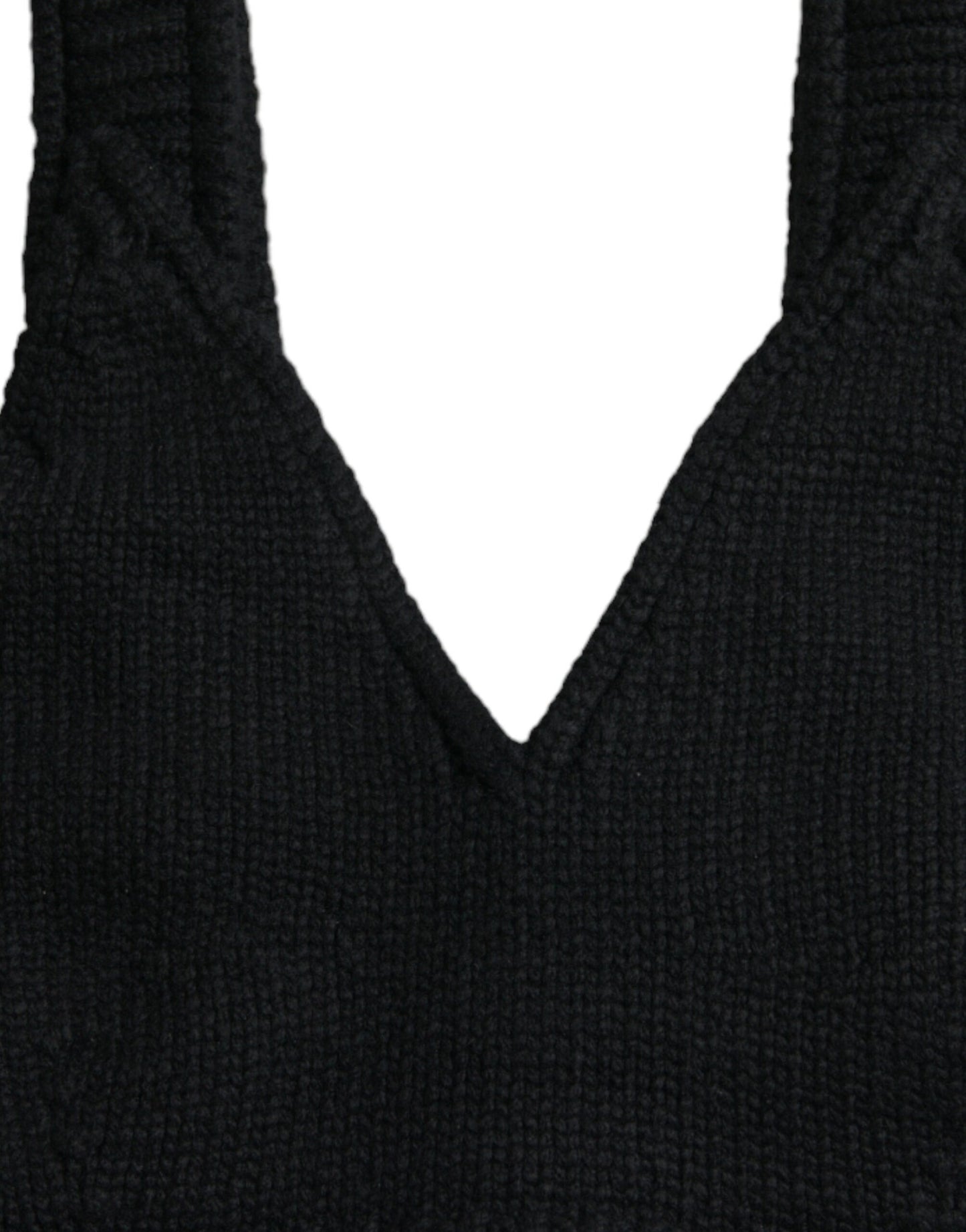 - Elegant Black Cashmere Bustier Crop Top
