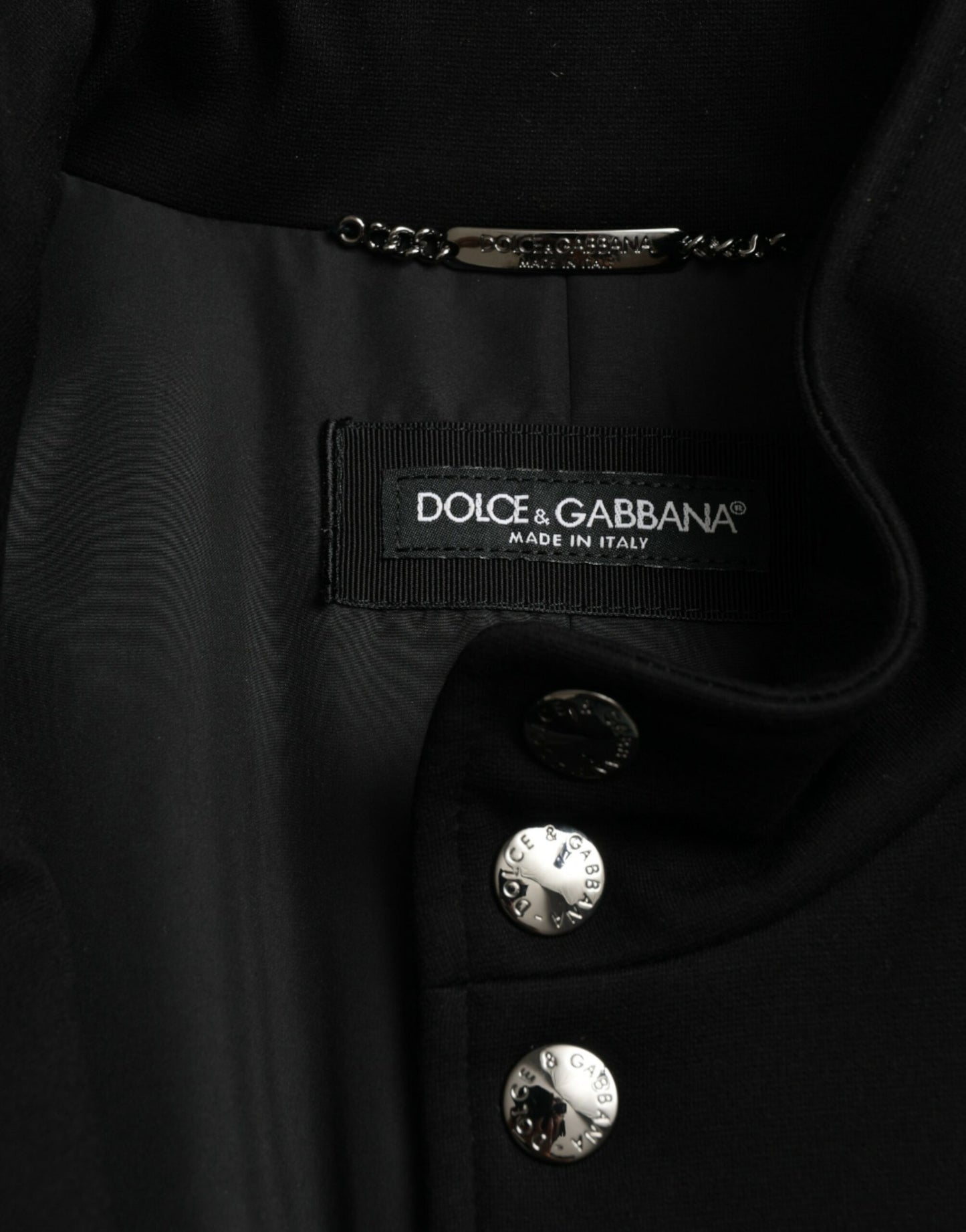 Dolce & Gabbana Black Short Sleeve Vest Jacket