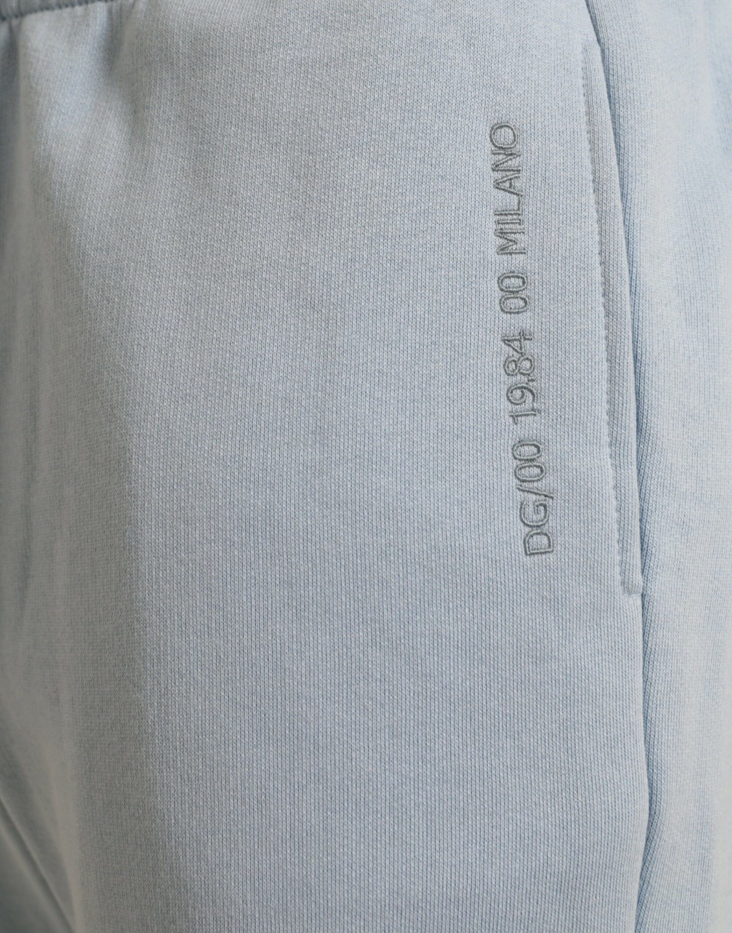 - Elegant Light Blue Cotton Blend Joggers