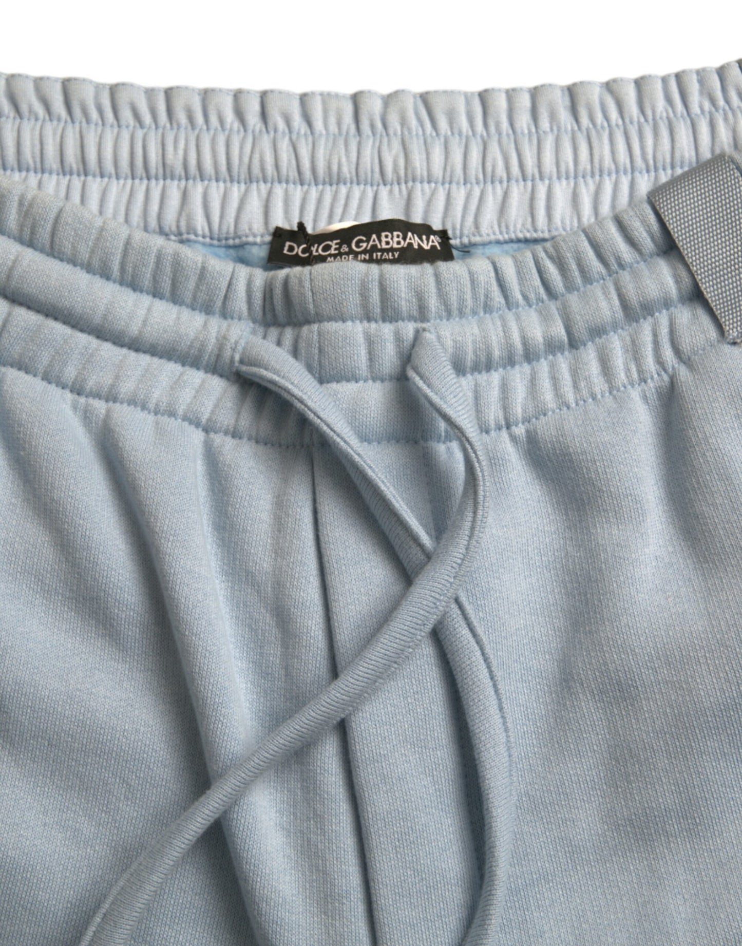 - Elegant Light Blue Cotton Blend Joggers