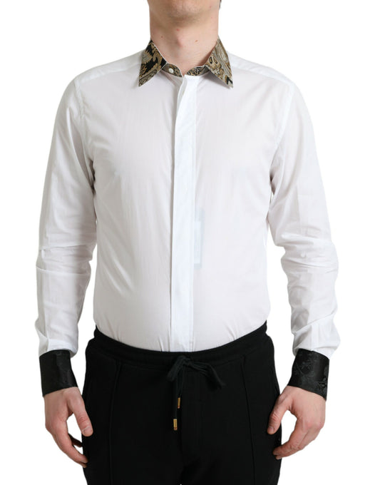- Elegant Gold Detail Dress Shirt