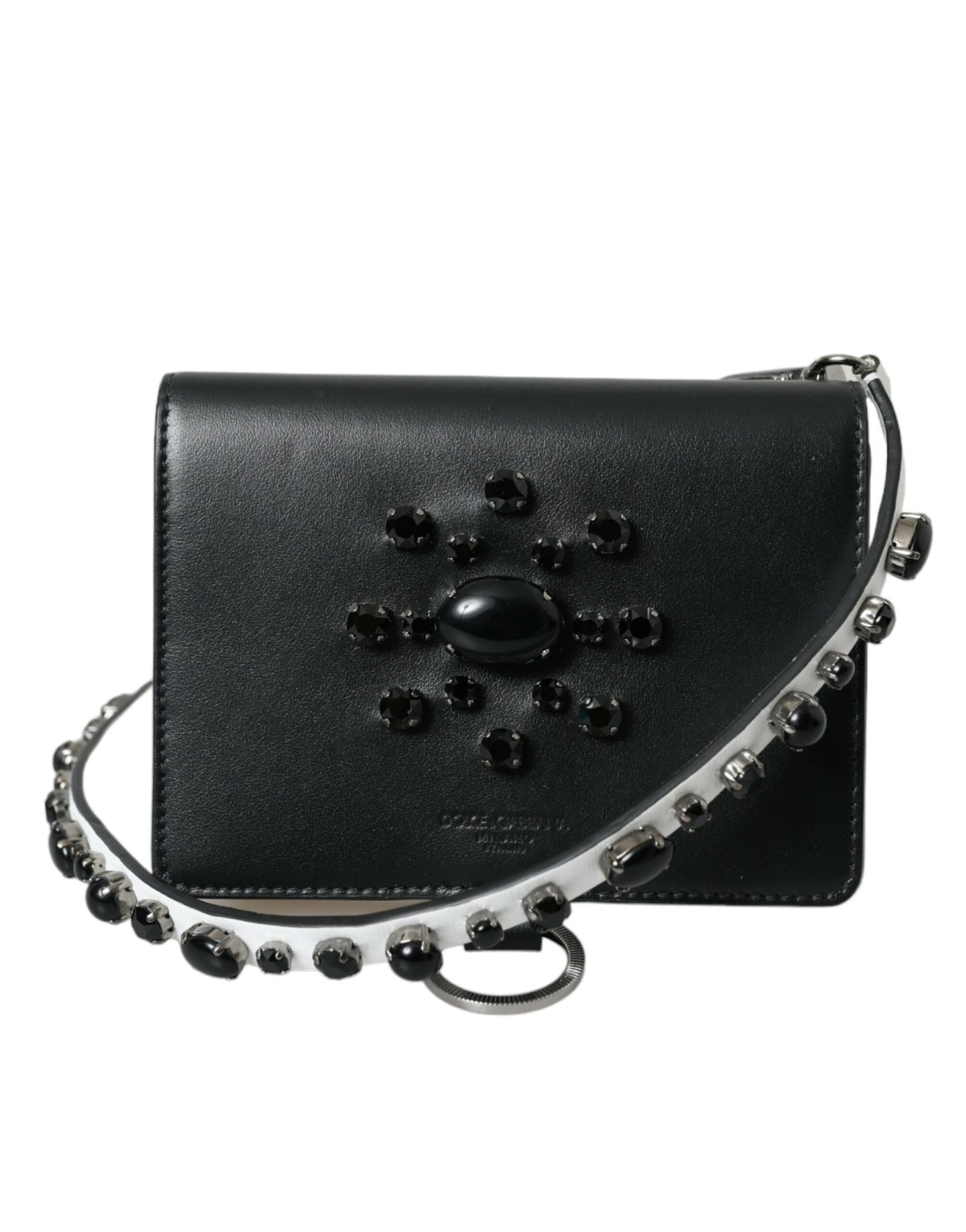 - Elegant Crystal-Embellished Leather Card Holder