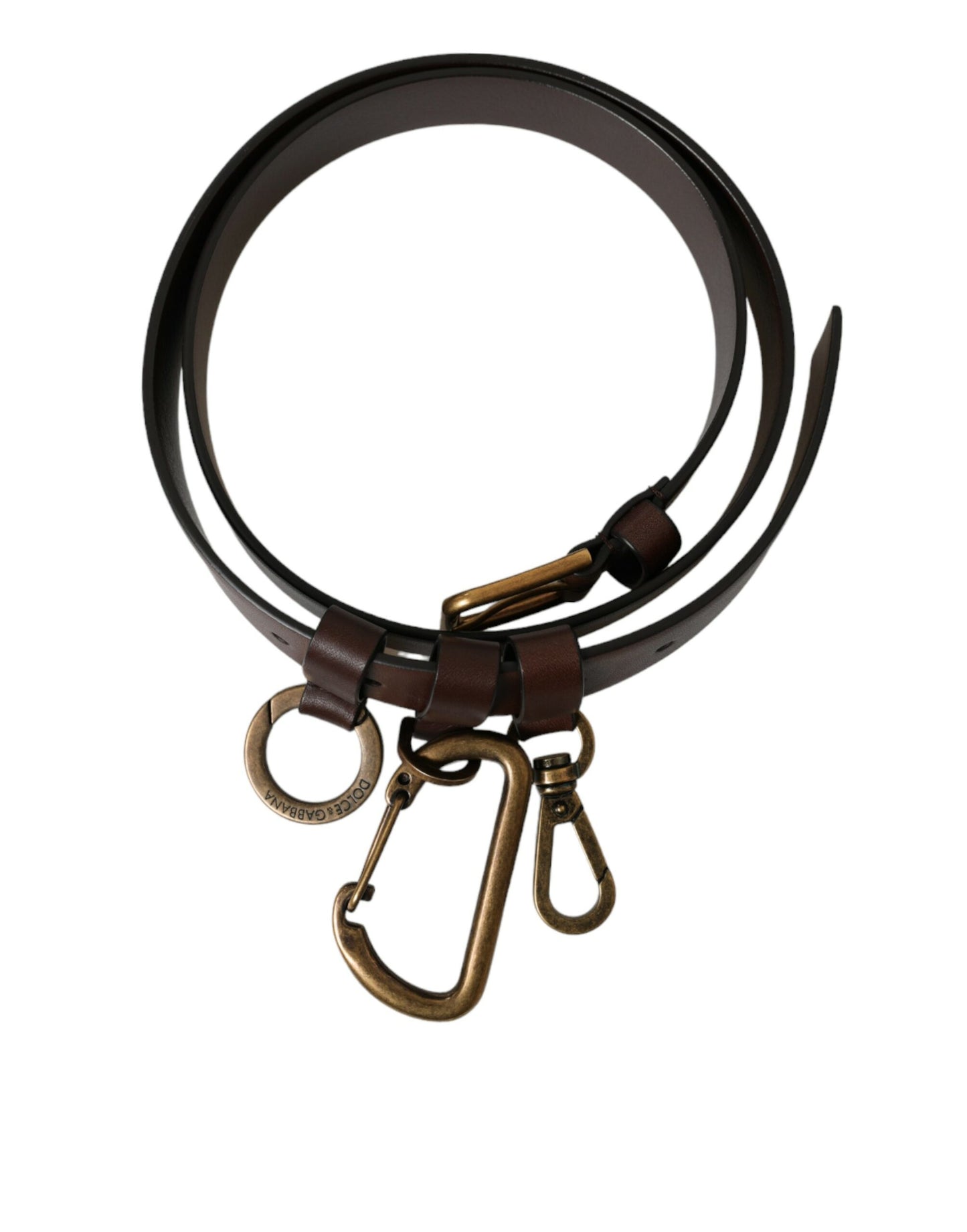 - Elegant Brown Calf Leather Belt - Timeless Accessory