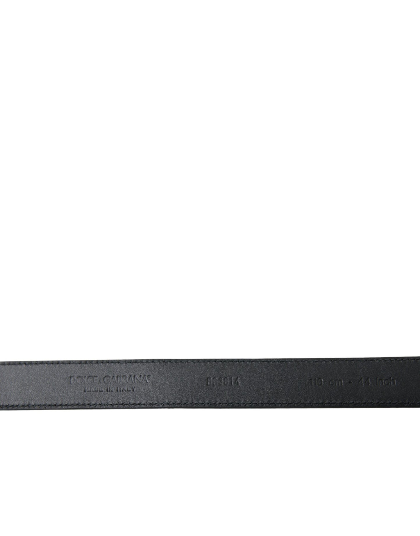 - Elegant Black Leather Belt with Metal Buckle