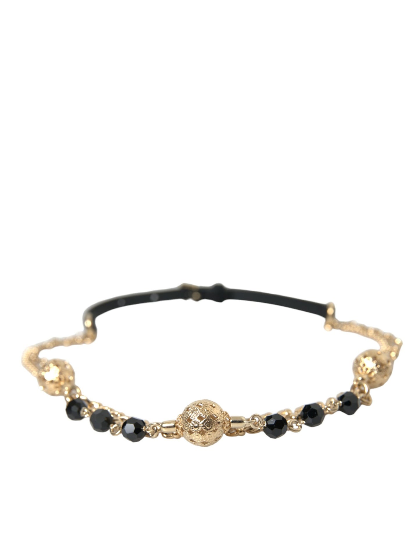 - Elegant Crystal Bounce Leather Waist Belt
