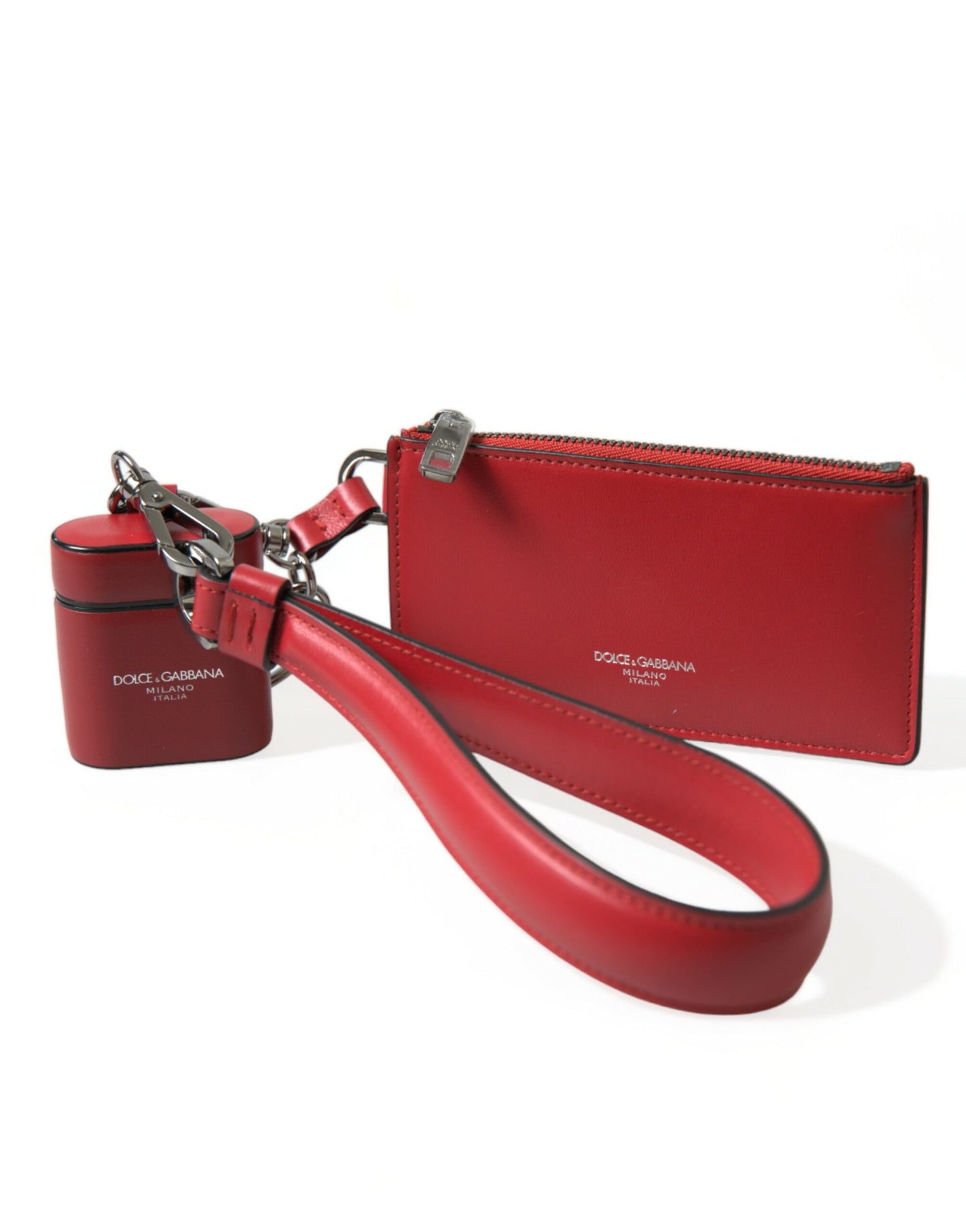 - Elegant Red Leather Airpods Case