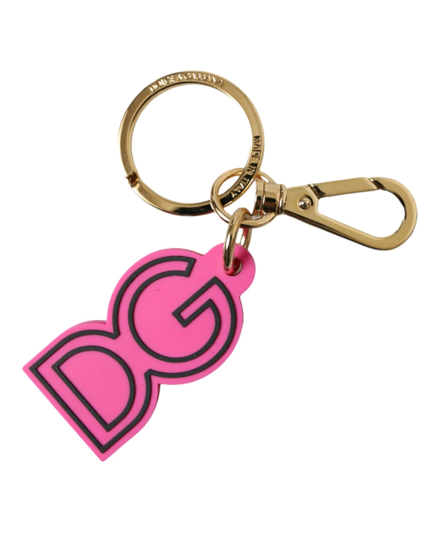 - Chic Gold and Pink Keychain Elegance