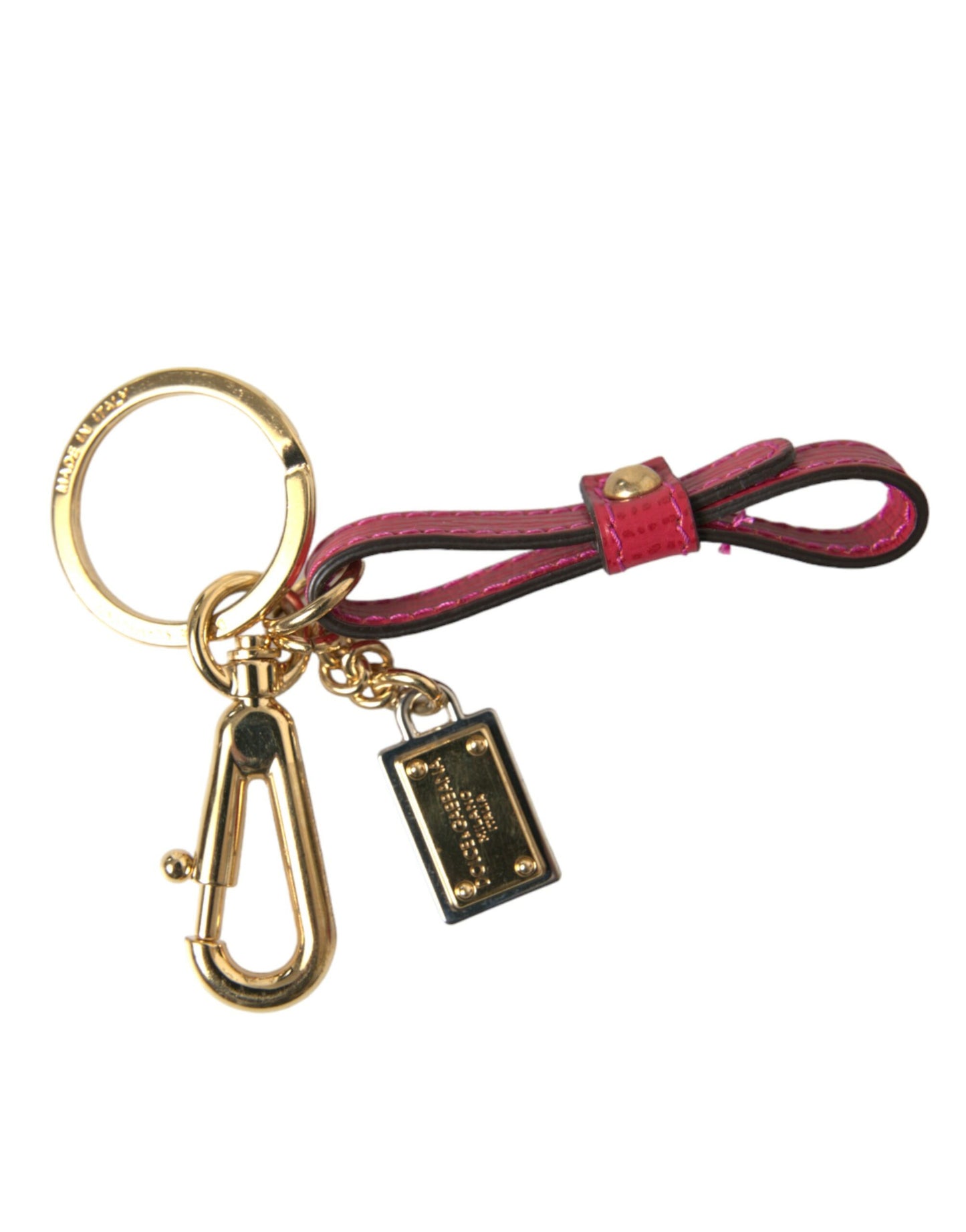 - Stunning Red Leather Keychain