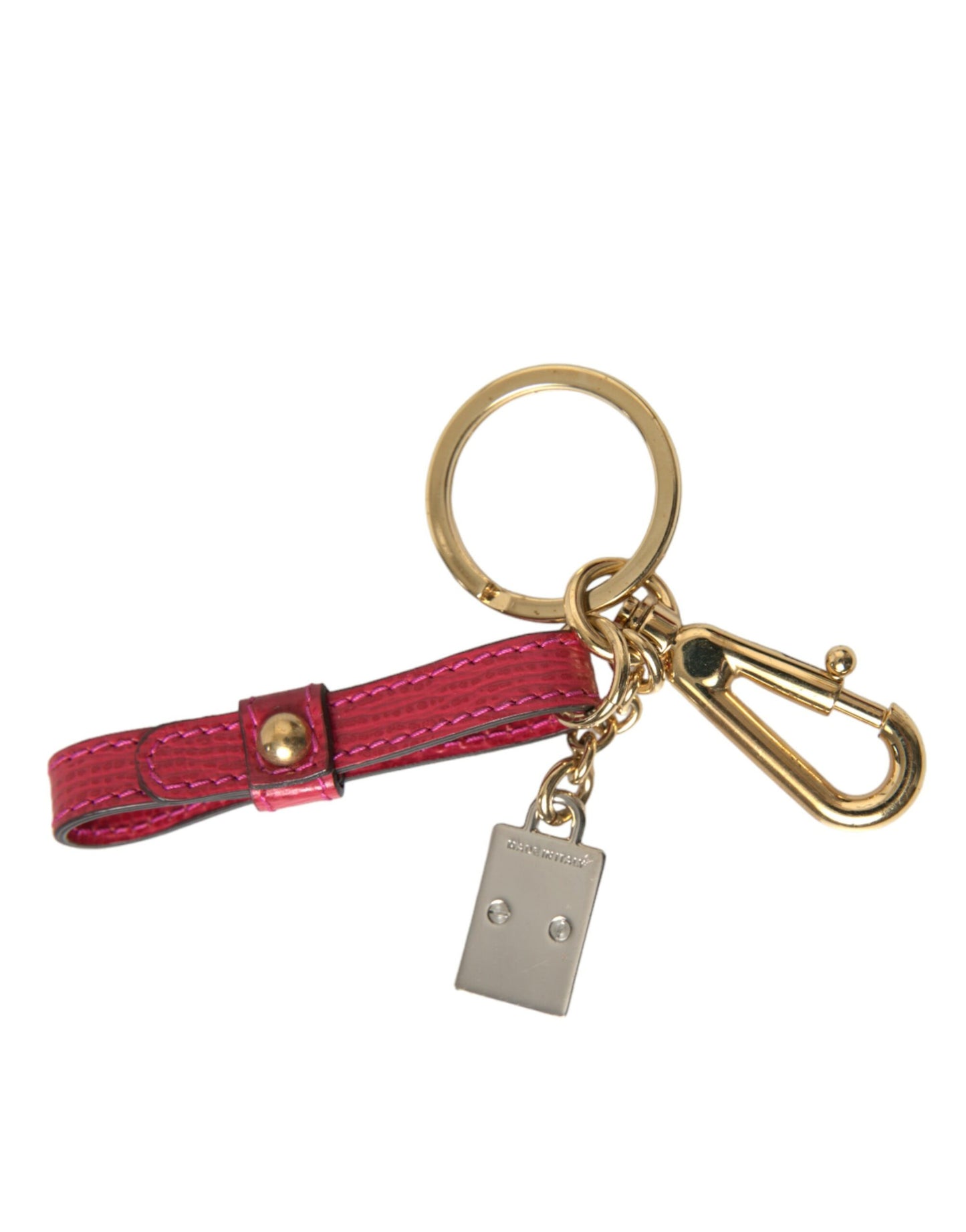- Stunning Red Leather Keychain